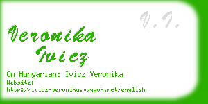 veronika ivicz business card